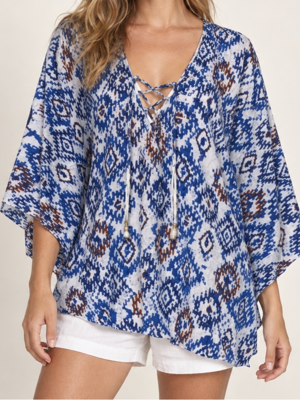 Melissa Odabash Embelished Tunic Top O/S